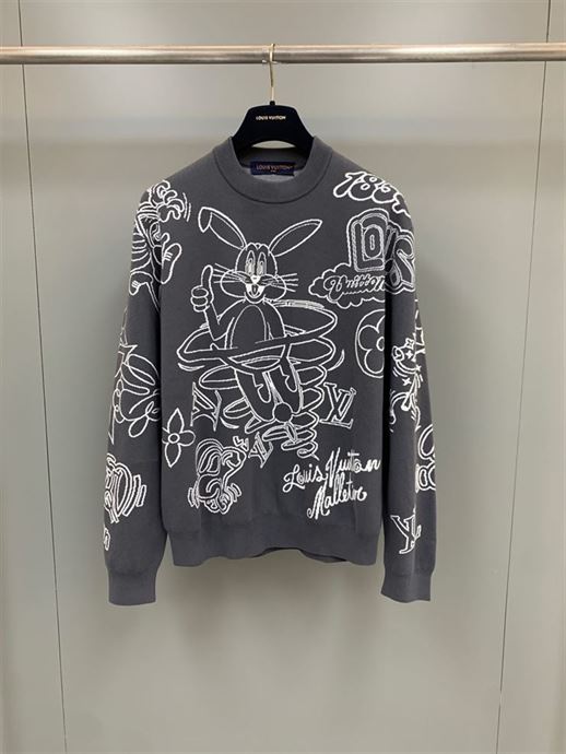 LOUIS VUITTON CREW NECK PULLOVERS MONOGRAM SWEATERS - LVH032