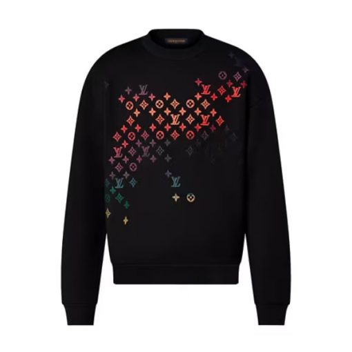 LOUIS VUITTON EMBROIDERED COTTON SWEATSHIRT BLACK - LH066