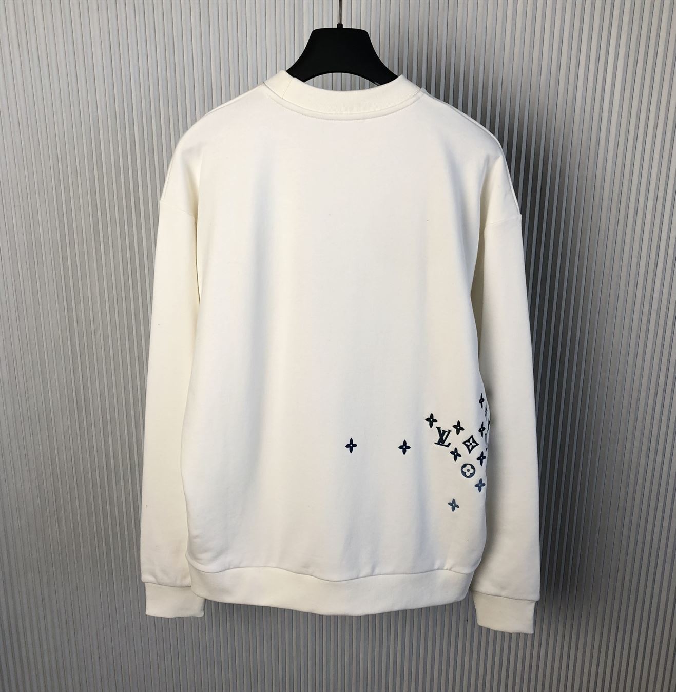 LOUIS VUITTON EMBROIDERED COTTON SWEATSHIRT MILK WHITE - LH065