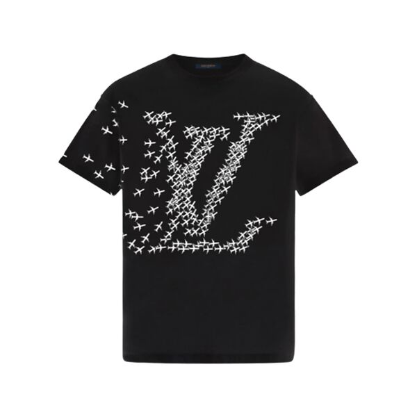 LOUIS VUITTON LV PLANES PRINTED T-SHIRT BLACK - LVTS029