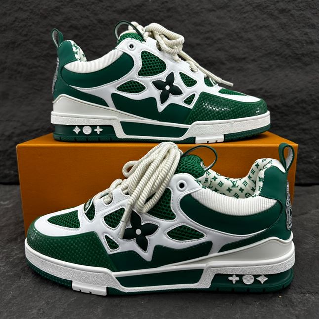 LOUIS VUITTON LV SKATE SNEAKER GREEN WHITE - LVS167