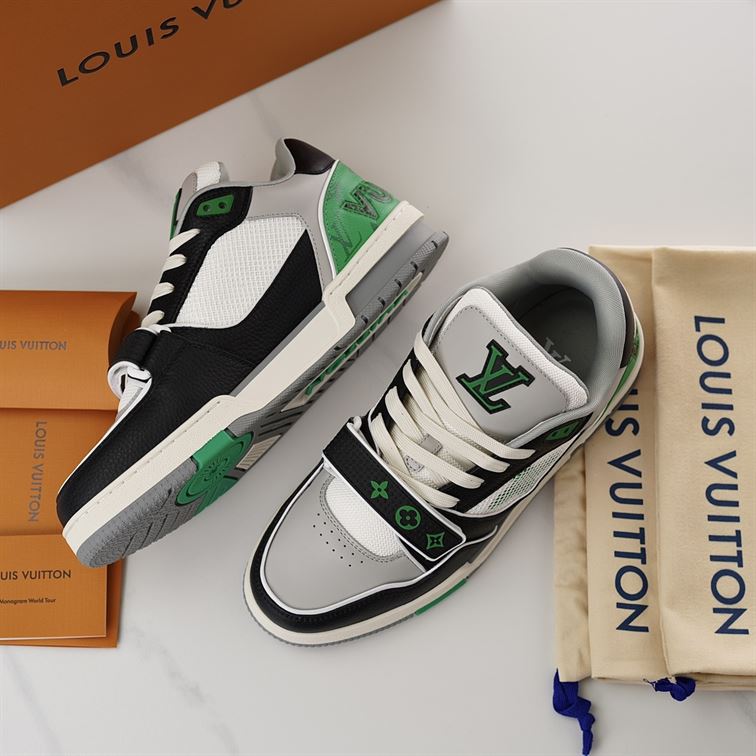 LOUIS VUITTON LV TRAINER SNEAKER GREEN - LVS181