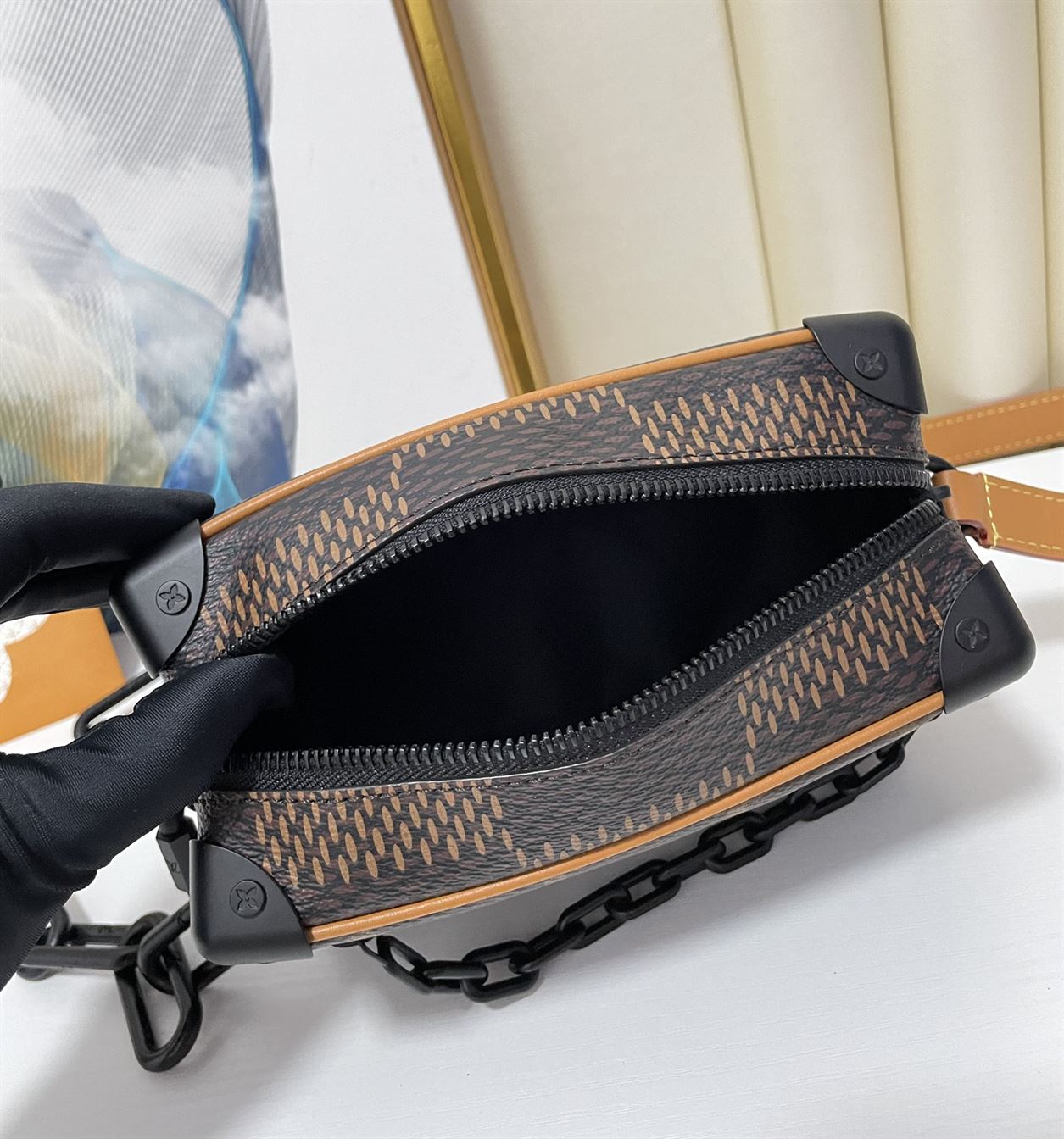 LOUIS VUITTON MINI SOFT TRUNK DAMIER EBENE - LVB070