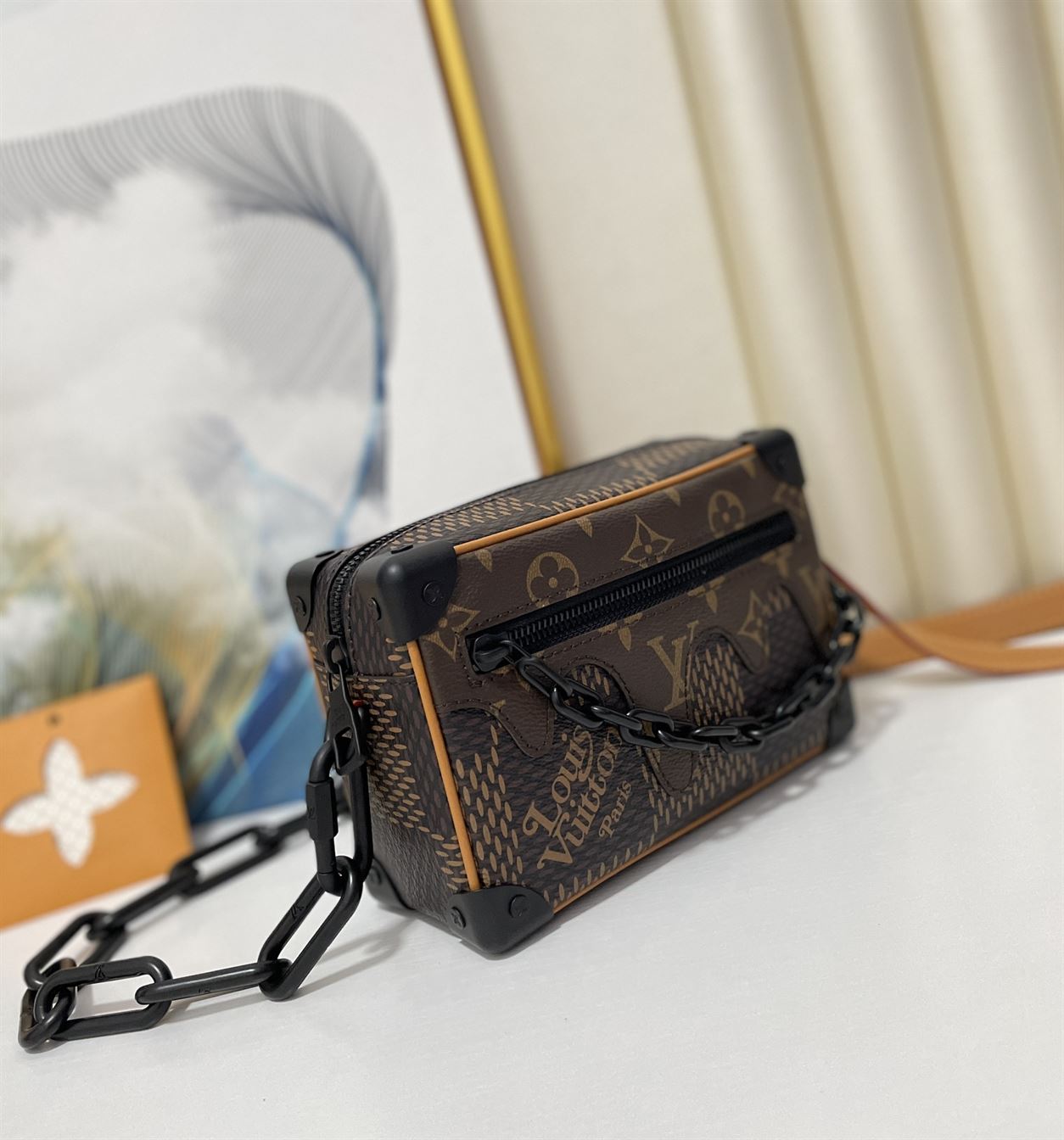 LOUIS VUITTON MINI SOFT TRUNK DAMIER EBENE - LVB070