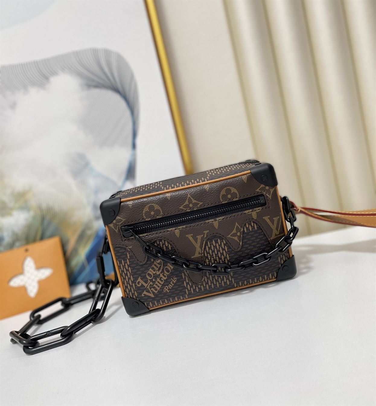 LOUIS VUITTON MINI SOFT TRUNK DAMIER EBENE - LVB070