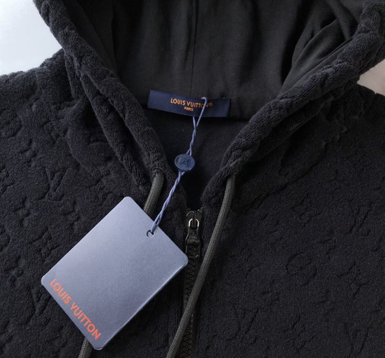 LOUIS VUITTON MONOGRAM FRENCH TERRY ZIP THROUGH HOODIE - LVH047