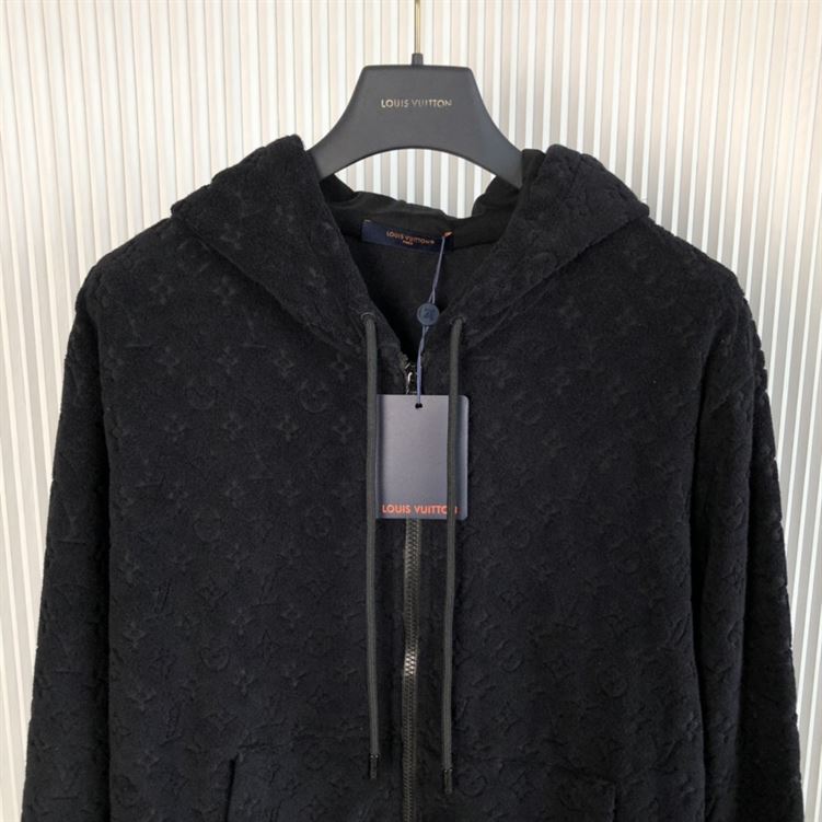 LOUIS VUITTON MONOGRAM FRENCH TERRY ZIP THROUGH HOODIE - LVH047