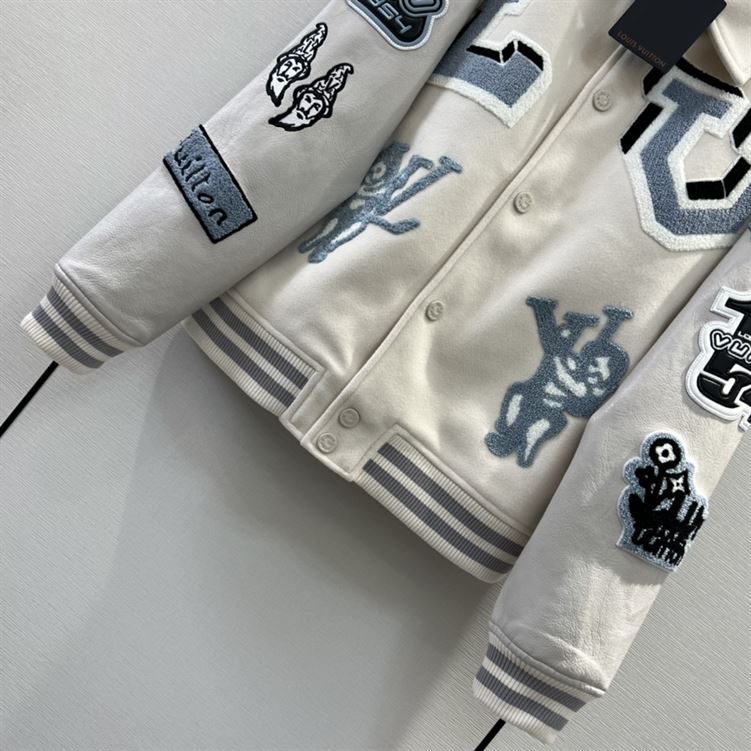 LOUIS VUITTON MULTI PATCHES MIXED LEATHER VARSITY BLOUSON - LVC014