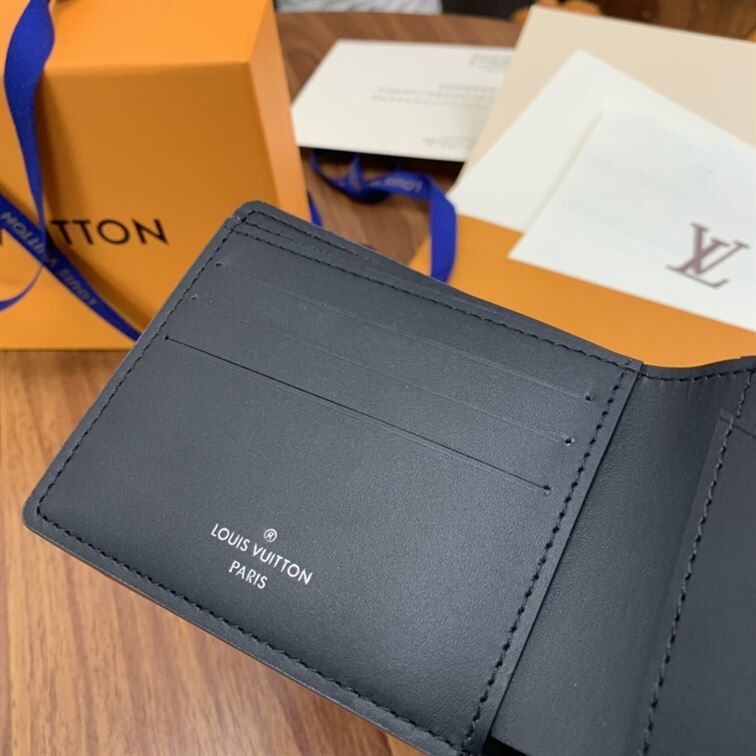 LOUIS VUITTON MULTIPLE WALLET DAMIER COBALT RACE BLUE ORANGE