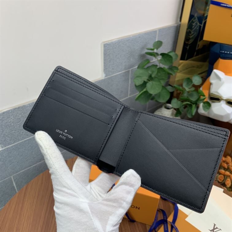 LOUIS VUITTON MULTIPLE WALLET DAMIER COBALT RACE BLUE ORANGE