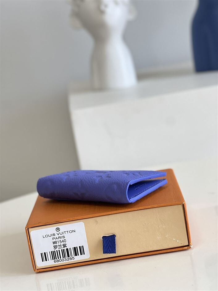 LOUIS VUITTON POCKET ORGANIZER IN BLUE MONOGRAM TAURILLON