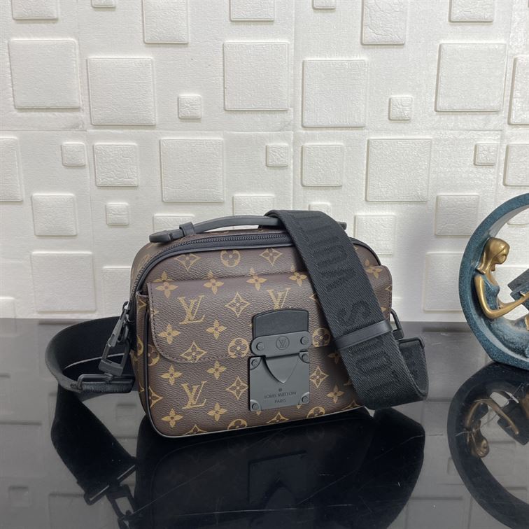LOUIS VUITTON S LOCK MESSENGER MONOGRAM MACASSAR - LVB046