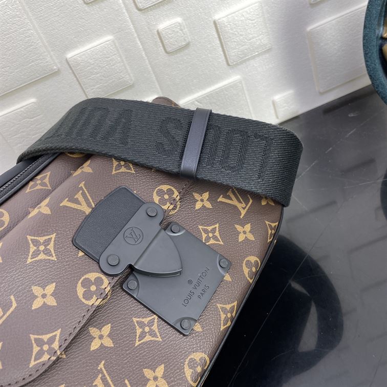 LOUIS VUITTON S LOCK MESSENGER MONOGRAM MACASSAR - LVB046
