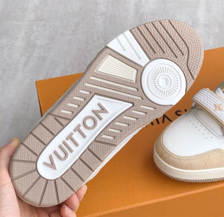 LOUIS VUITTON TRAINER BEIGE WHITE - LVS014