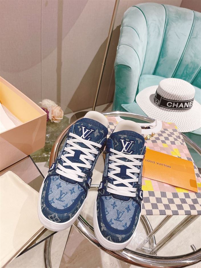 LOUIS VUITTON TRAINER SNEAKER DENIM MONOGRAM - LVS129