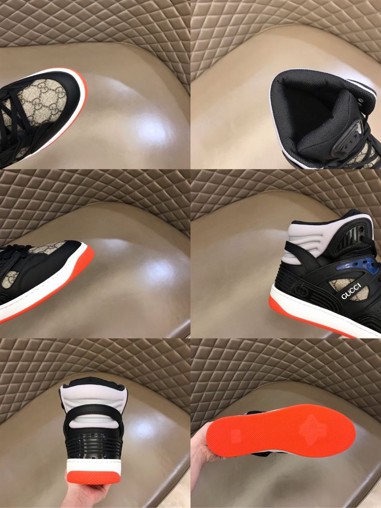 MEN'S GUCCI BASKET SNEAKER IN BLACK DEMETRA - GCC002