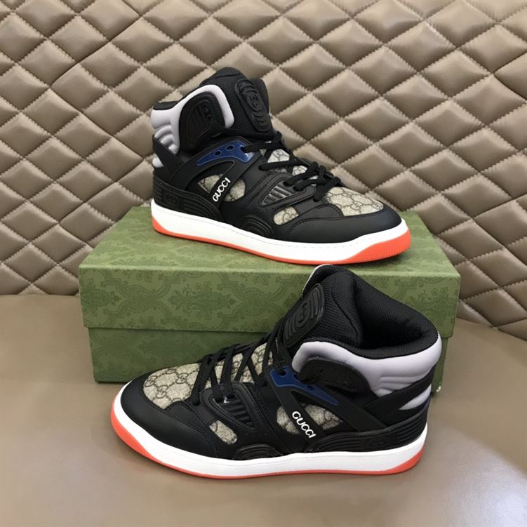 MEN'S GUCCI BASKET SNEAKER IN BLACK DEMETRA - GCC002