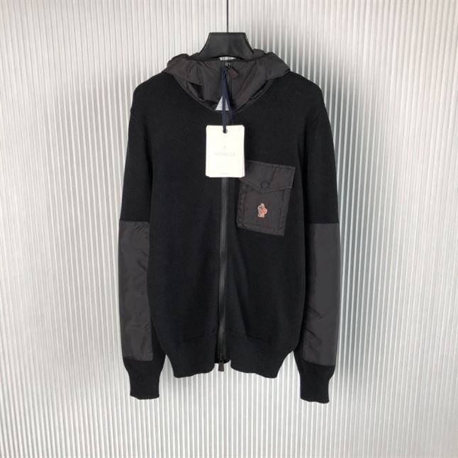 MONCLER HOODED WOOL CARDIGAN - MC041