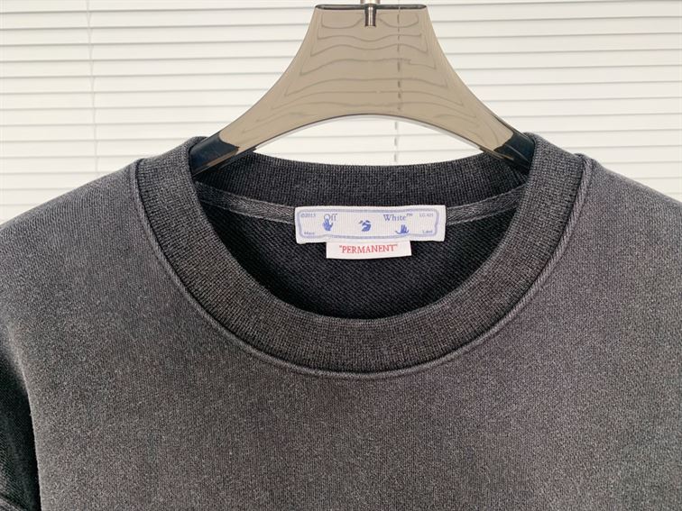 OFF-WHITE DIGIT BACCHUS COTTON SWEATSHIRT CHARCOAL GREY - OS018