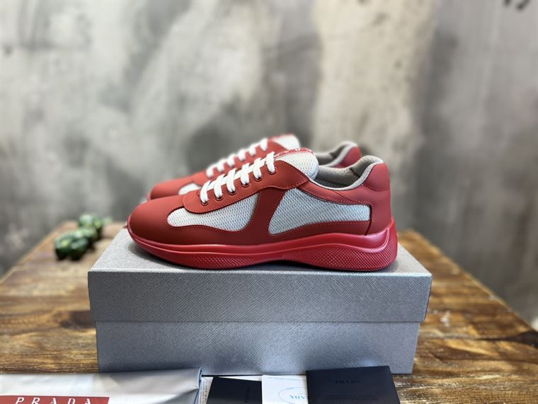 PRADA AMERICA'S CUP SOFT RUBBER AND BIKE FABRIC SNEAKERS - PRS046