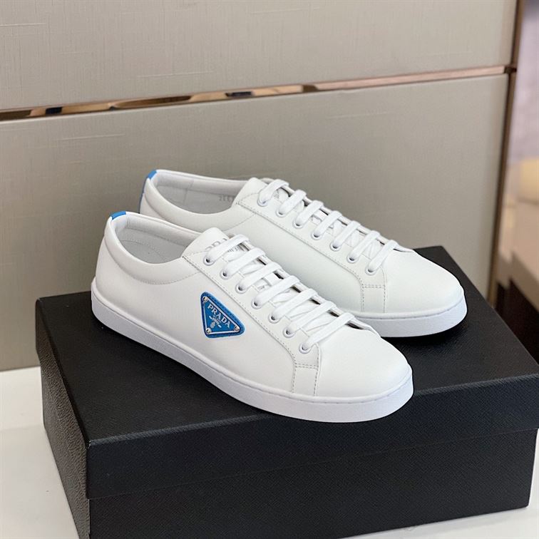 PRADA BRUSHED LEATHER SNEAKERS - PRS012