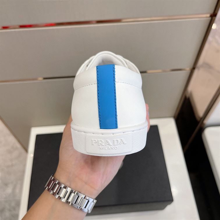 PRADA BRUSHED LEATHER SNEAKERS - PRS012