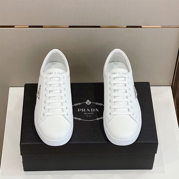 PRADA BRUSHED LEATHER SNEAKERS - PRS014