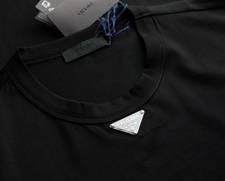 PRADA COTTON T-SHIRT BLACK - PT001