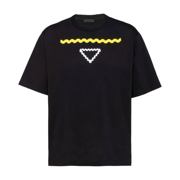 PRADA COTTON T-SHIRT BLACK - PT005