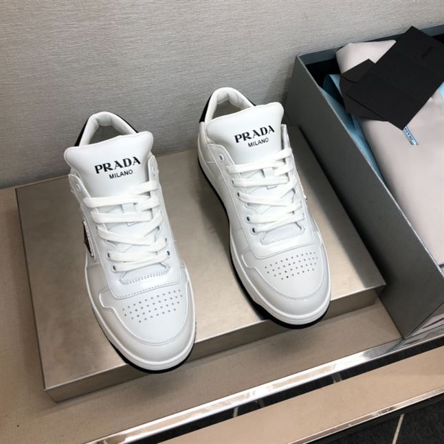 PRADA DOWNTOWN LEATHER SNEAKERS - PRS053