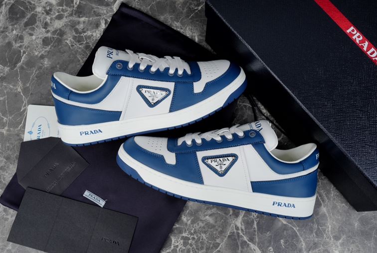 PRADA DOWNTOWN LEATHER SNEAKERS - PRS070
