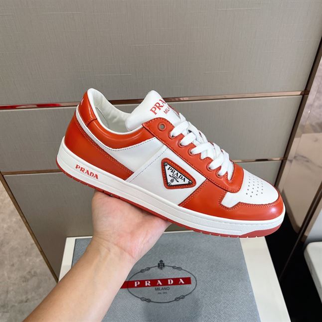 PRADA DOWNTOWN LEATHER SNEAKERS - PRS071