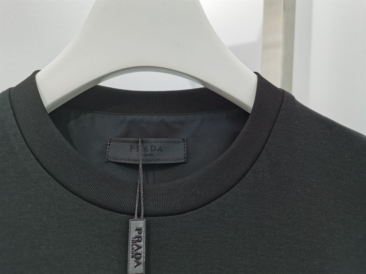 PRADA RE-NYLON AND JERSEY T-SHIRT - PT007