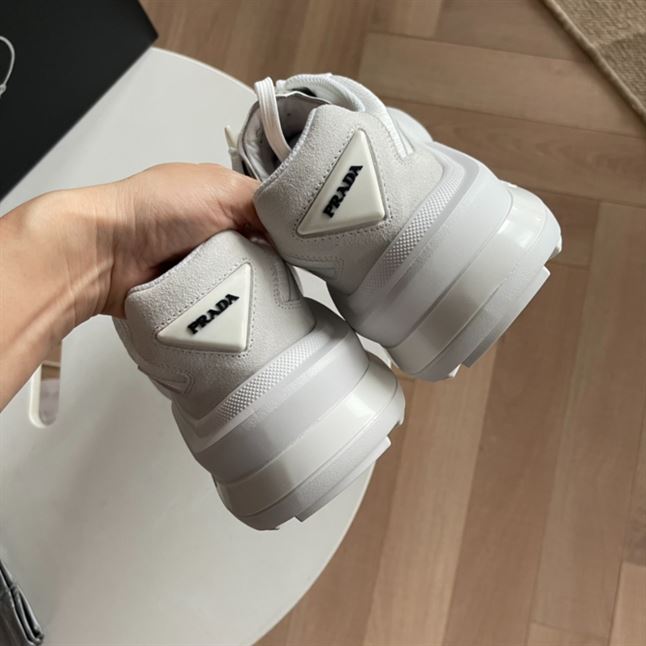 PRADA SYSTEME BRUSHED LEATHER SNEAKERS - PRS048