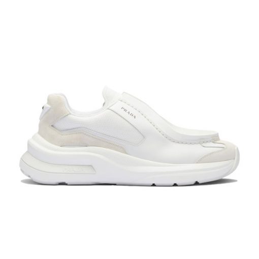 PRADA SYSTEME BRUSHED LEATHER SNEAKERS - PRS048