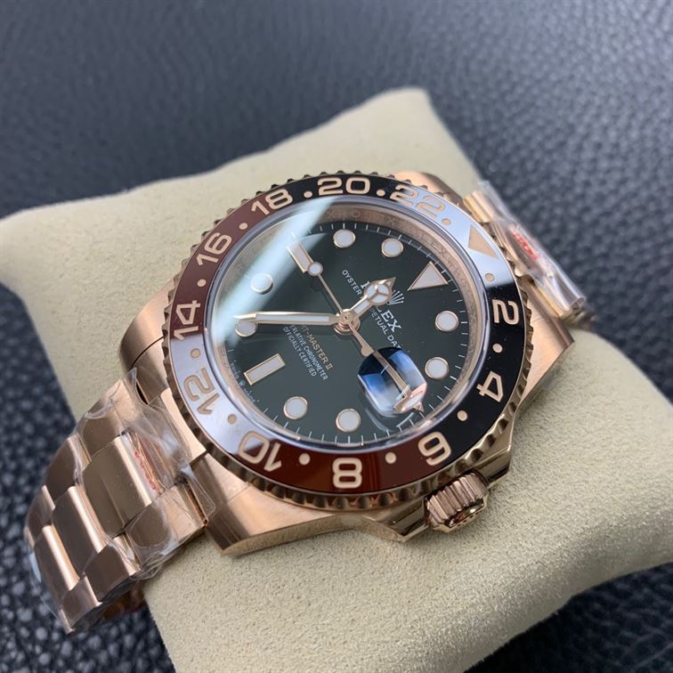 ROLEX GMT-MASTER II EVEROSE GOLD ROOT BEER BROWN 40MM