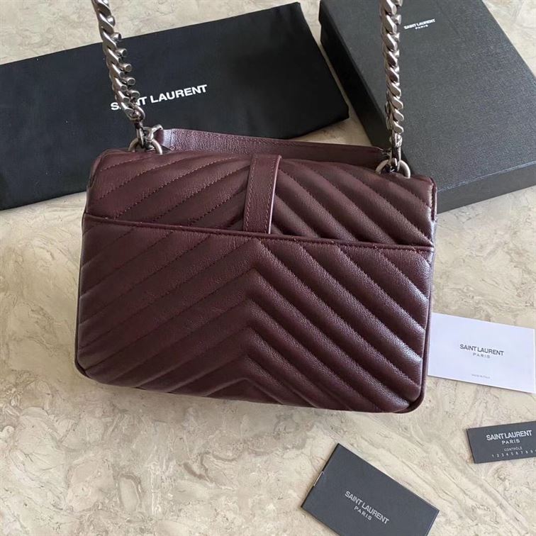 YSL COLLEGE RED PLUM BAG
