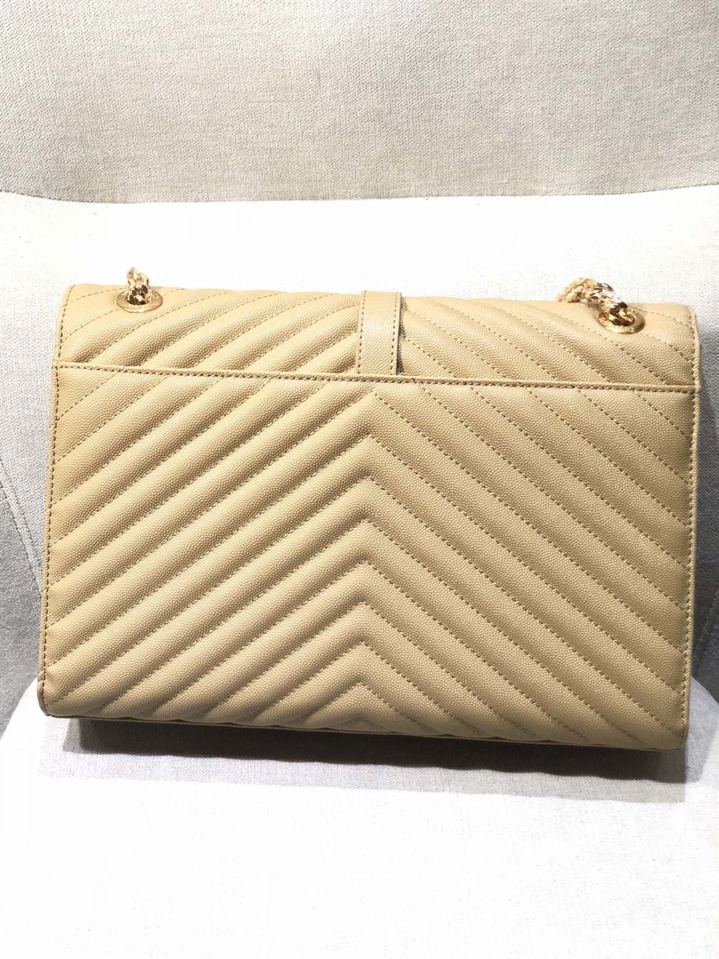 YSL COLLEGE MATT GOLD BAG