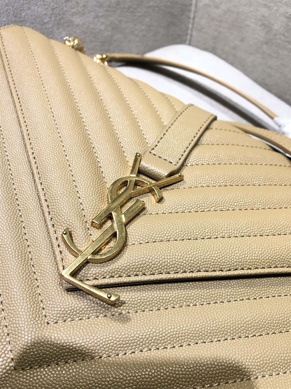 YSL COLLEGE MATT GOLD BAG