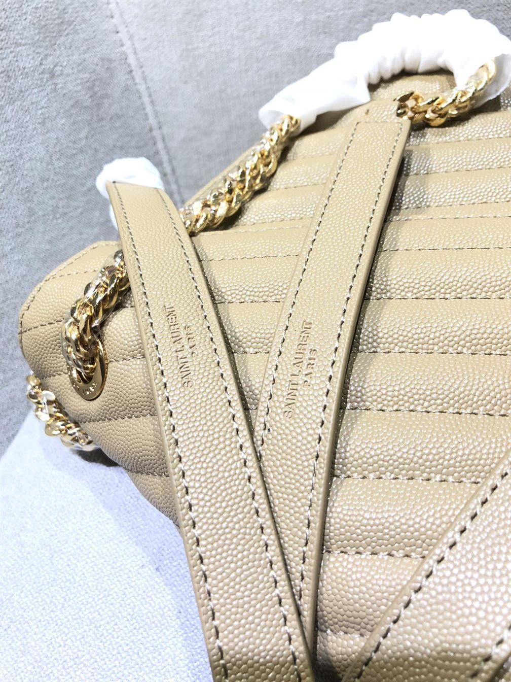 YSL COLLEGE MATT GOLD BAG