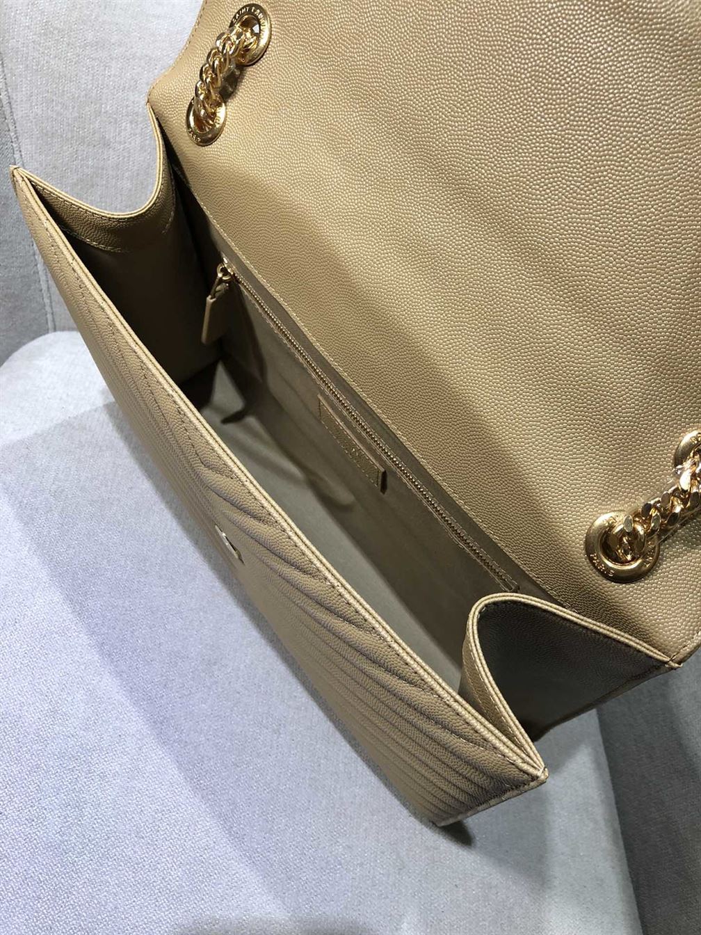 YSL COLLEGE MATT GOLD BAG