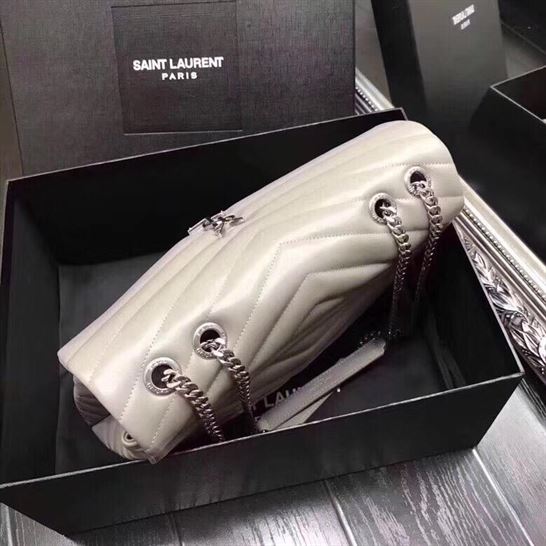 YSL LOULOU WHITE BAG