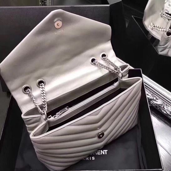 YSL LOULOU WHITE BAG