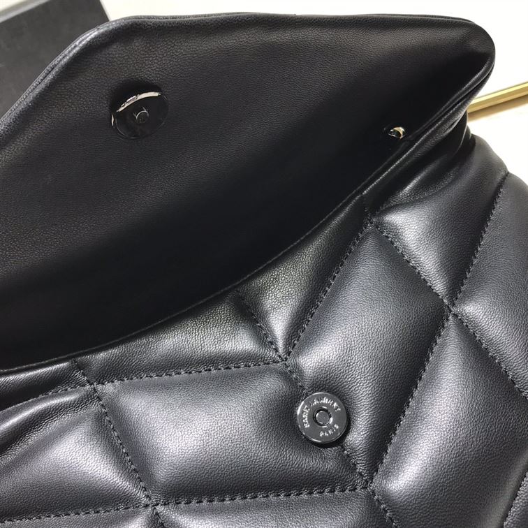 YSL LOULOU PUFFER SHOULDER BLACK BAG
