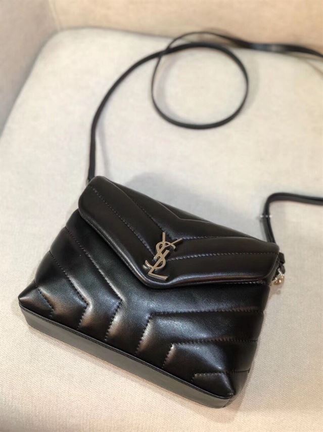 YSL LOULOU TOY STRAP BLACK BAG