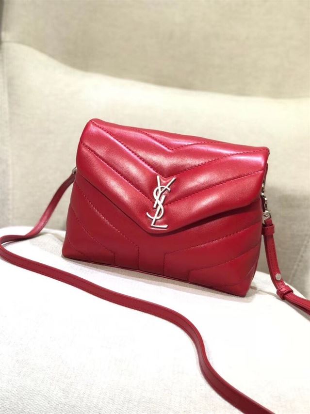 YSL LOULOU TOY STRAP RED BAG