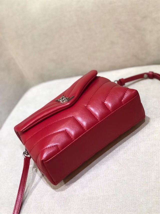 YSL LOULOU TOY STRAP RED BAG