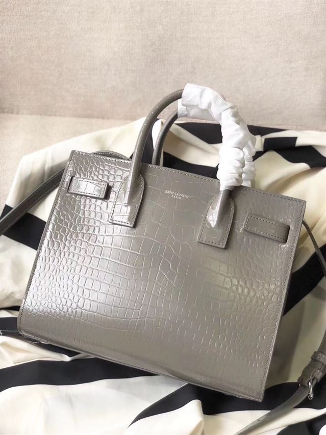 YSL SAC DE JOUR SILVER BAG