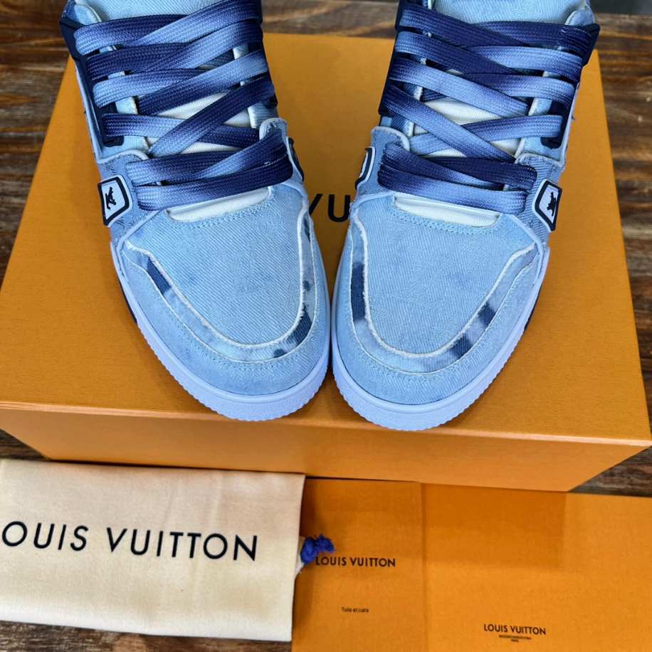 LV Trainers Bleached Monogram Blue Sneaker - LVS203
