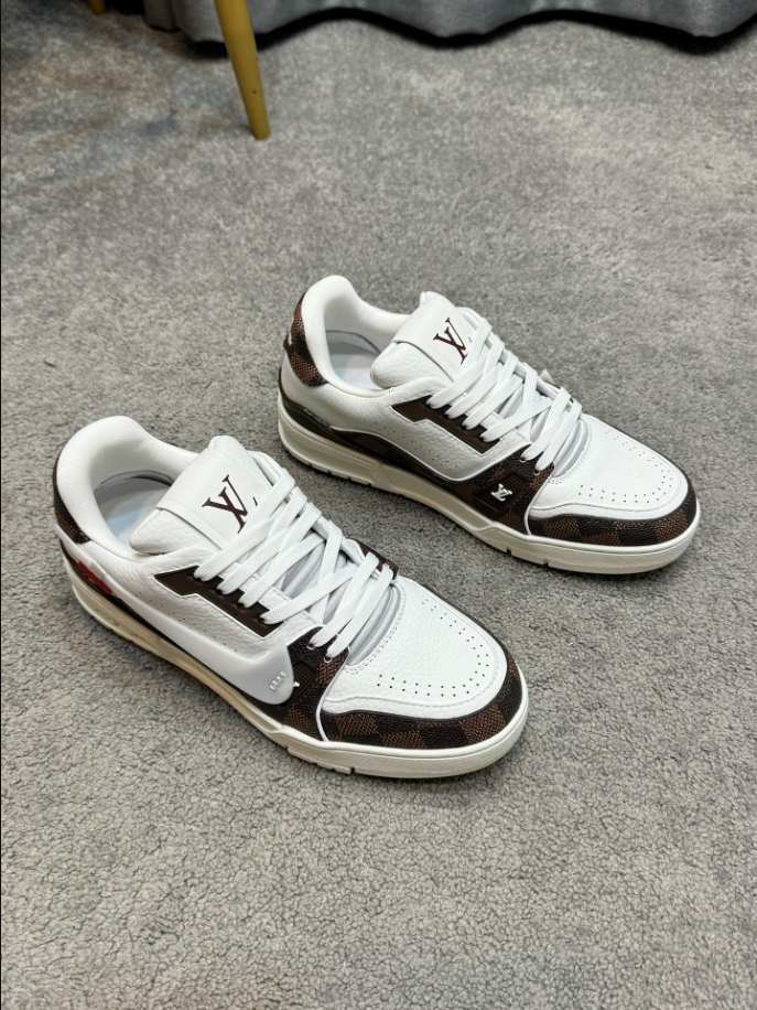 Louis Vuitton Trainer Damier White Brown Sneaker